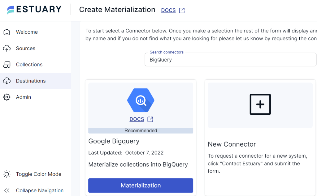 Mixpanel to BigQuery - Bigquery materialization