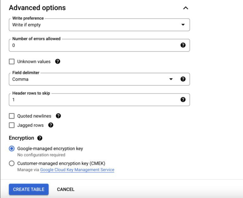 Facebook ads to bigquery - manual step 2.5