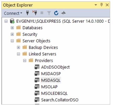 Saleforce to SQL Server - MSDASQL provider