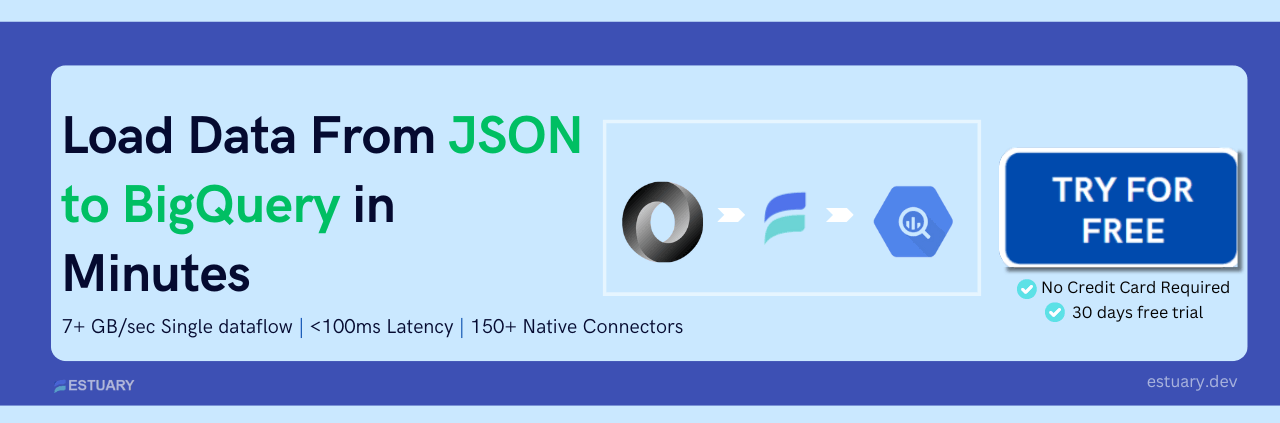 JSON to BigQuery