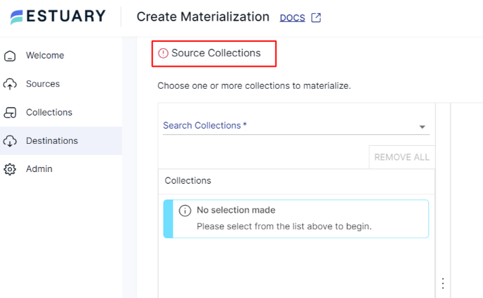 Dynamodb to Snowflake - Source Collections