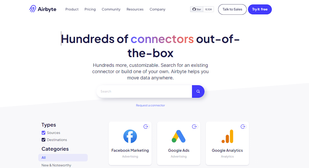 Meltano vs Airbyte - Airbyte Connectors