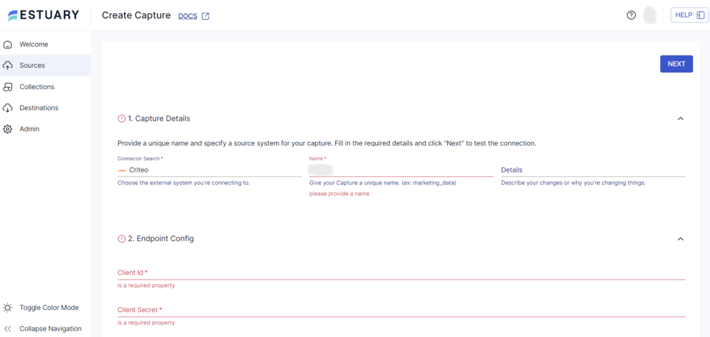 Criteo to Redshift - Criteo Connector Details