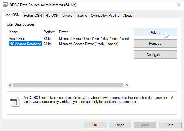 MariaDB Connector - Data Source Creation