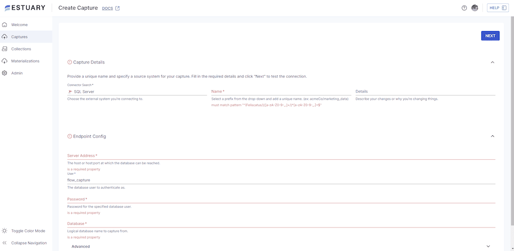 sql server to snowflake - sql server capture